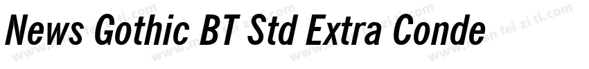 News Gothic BT Std Extra Condensed字体转换